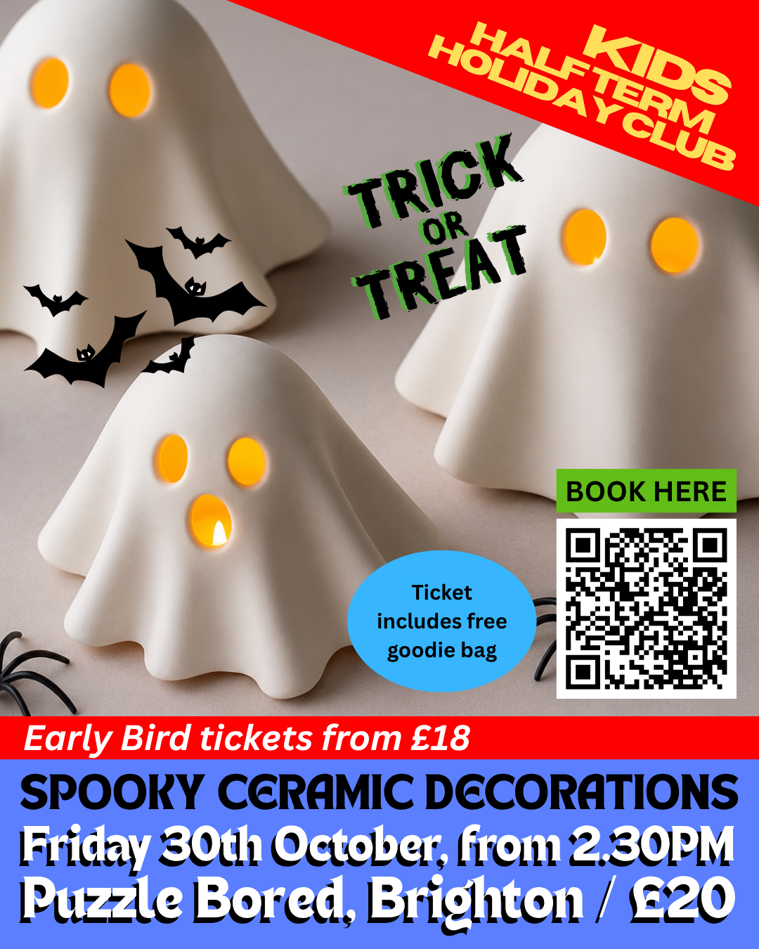Kids Spooky Clay Workshop - Friday 30th October from 2.30pm