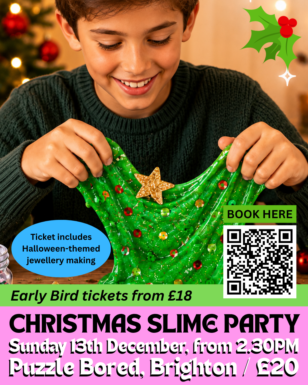 Christmas Slime Party - Sunday 13th December at 2.30pm