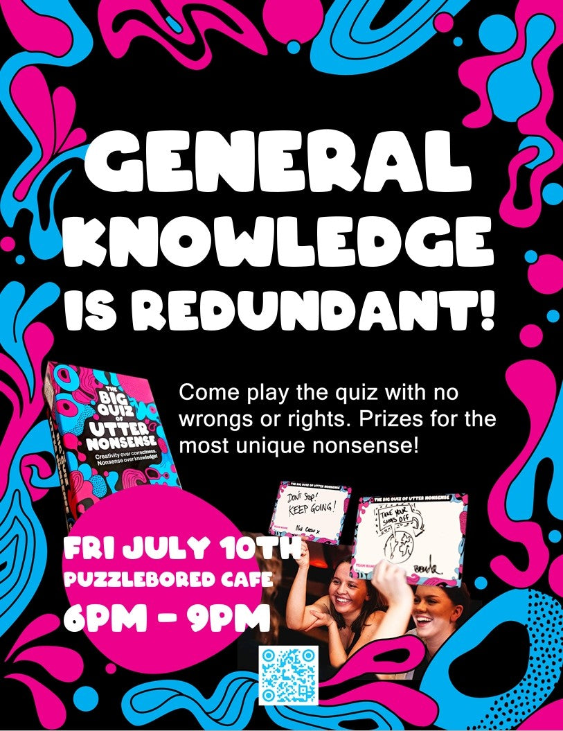 'The Big Quiz of Utter Nonsense' Game - Launch Event on Friday 10th July at 6pm