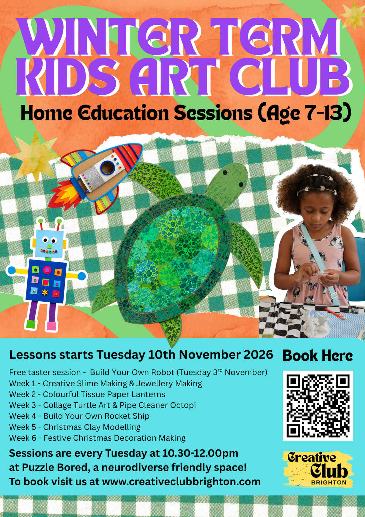 Tuesday Home Ed Kids Art Club - starts Tuesday 10th November at 10.30am