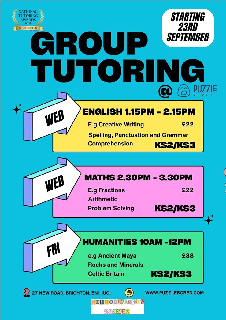 Group Tutoring Sessions - Wednesday 23rd September from 10am