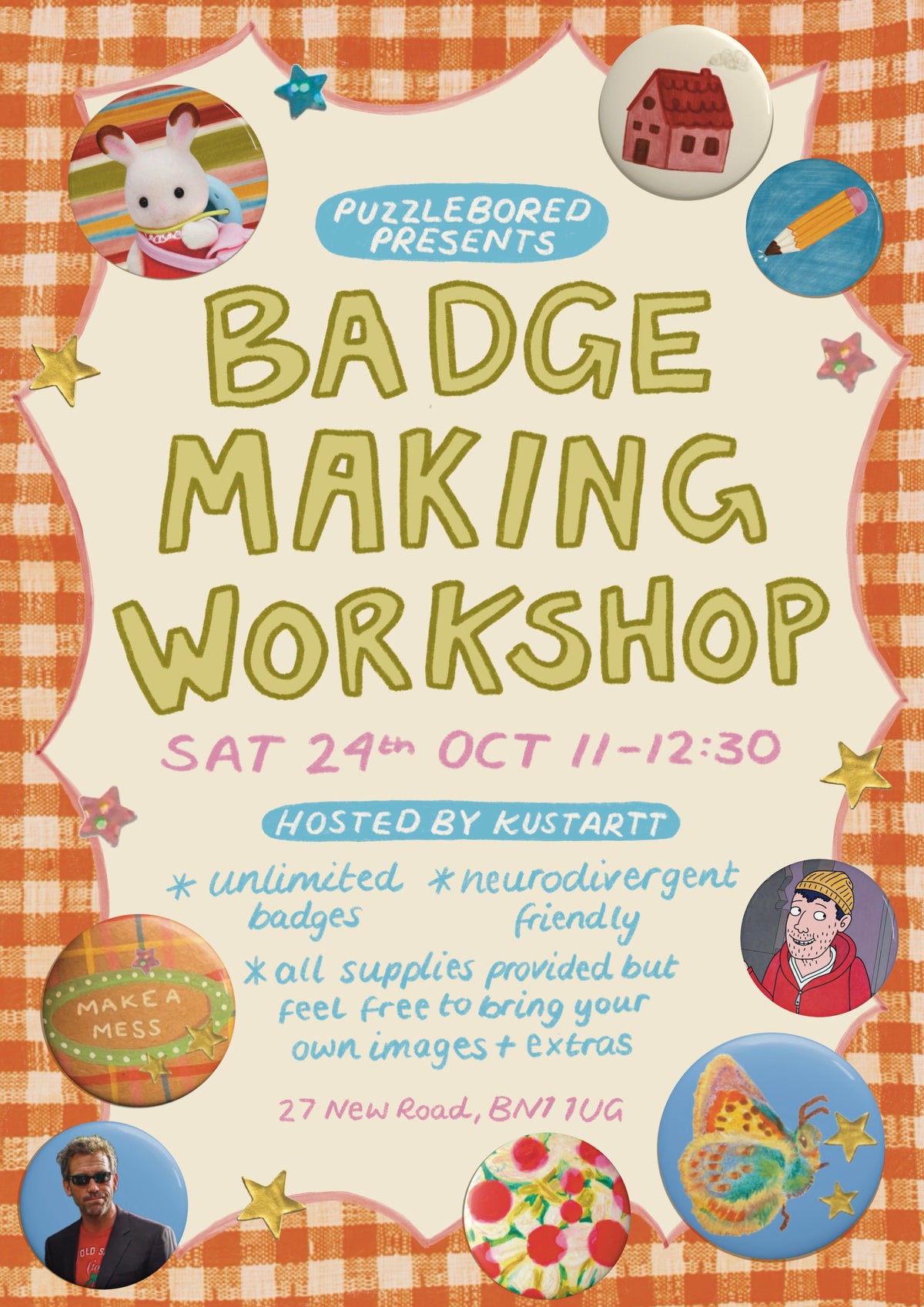 Badge Making Workshop - Saturday 24th October at 11am