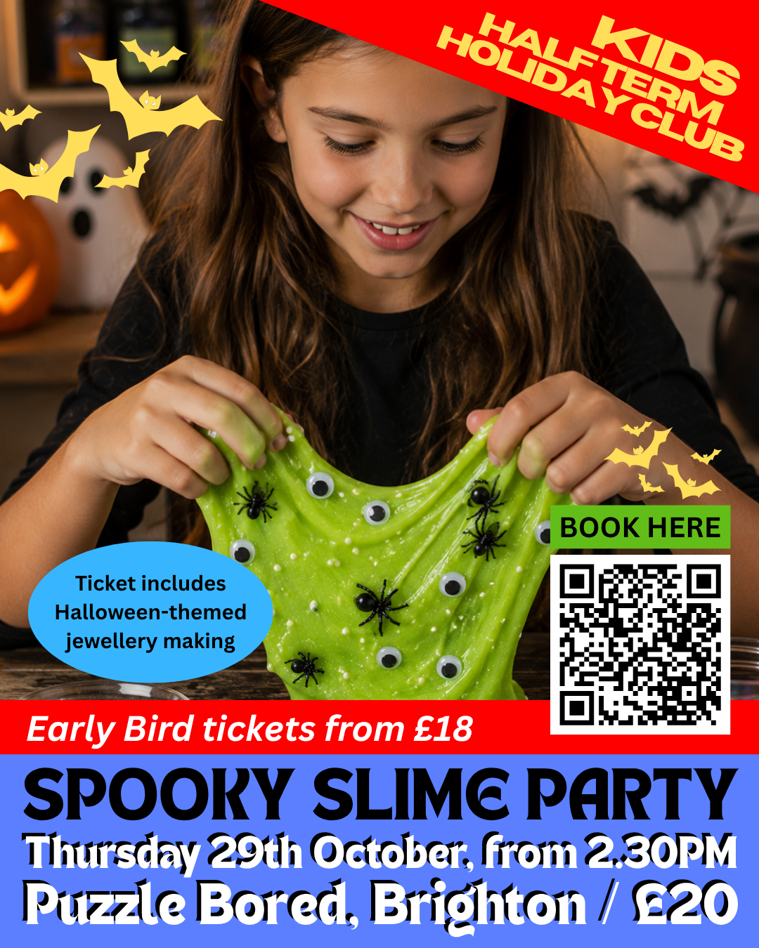 Kids Halloween Slime Party with Jewellery Making - Thursday 29th October from 2.30pm