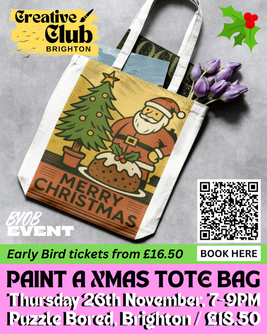 Paint a Christmas Tote Bag - Thursday 26th November at 7pm