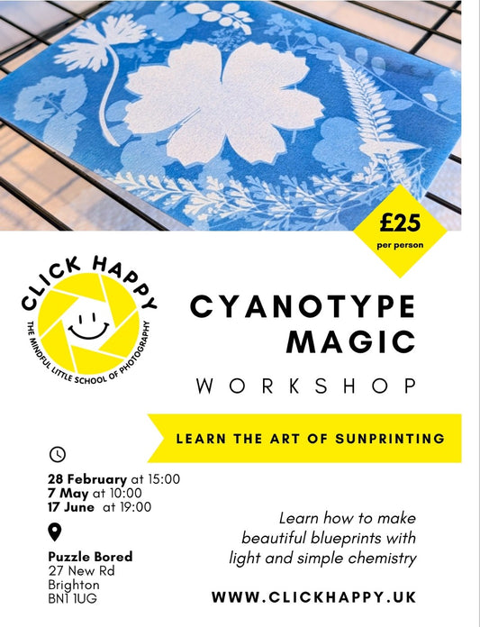 Cyanotype Magic Workshop - Wednesday 17th June 7pm to 9pm