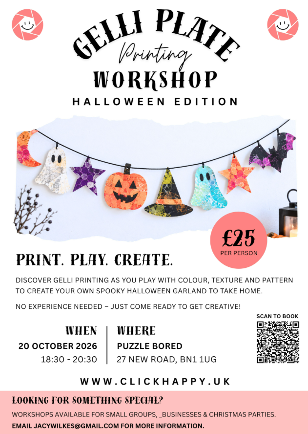 Gelli Plate Printing Workshop Halloween Edition - Tuesday 20th October at 6.30pm