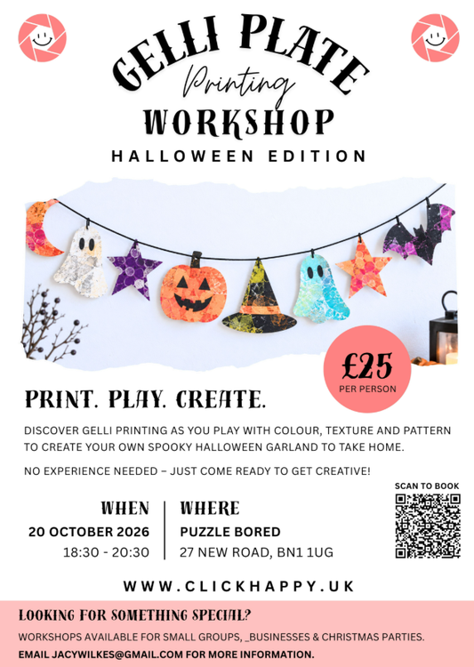 Gelli Plate Printing Workshop Halloween Edition - Tuesday 20th October at 6.30pm