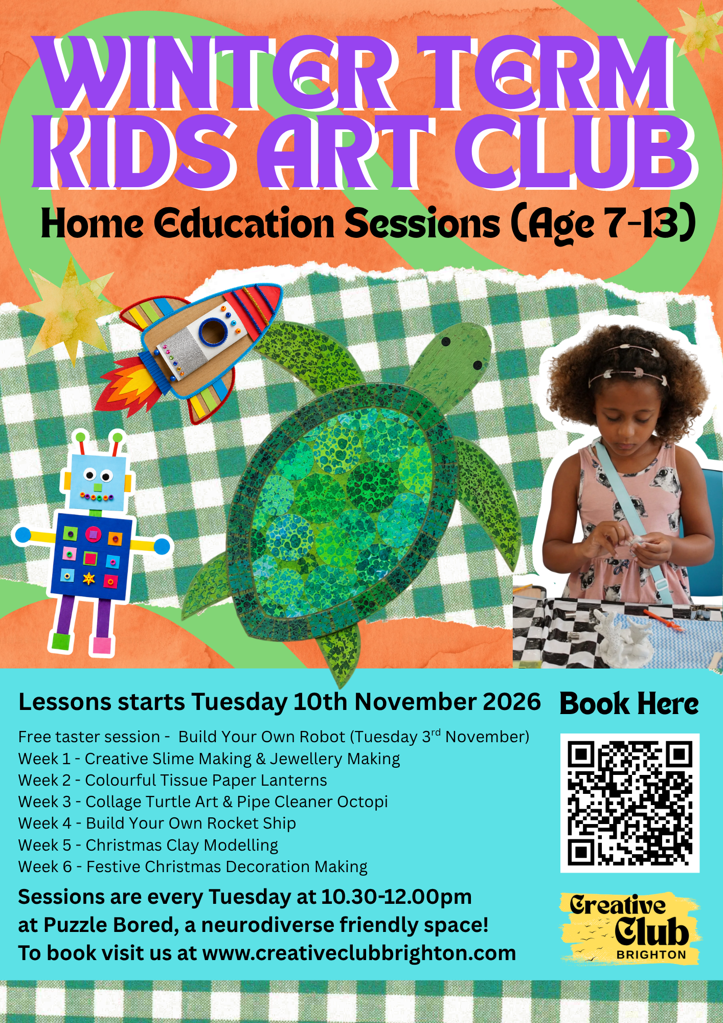 Tuesday Home Ed Kids Art Club - starts Tuesday 10th November at 10.30am
