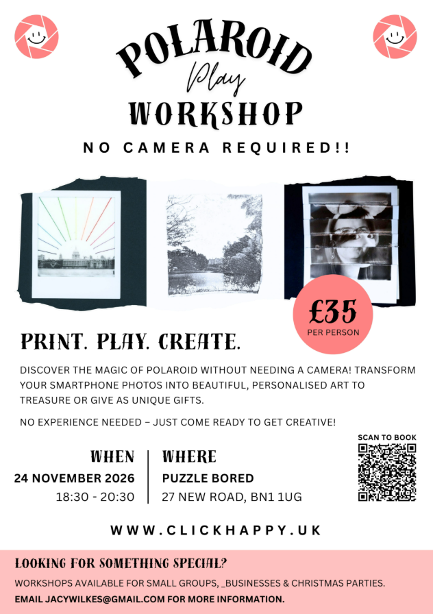 Polaroid Play Workshop - Tuesday 24th November @ 6.30pm