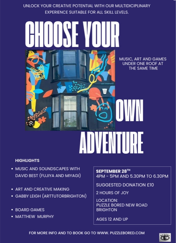 Choose your own Adventure Evening - Monday 28th September from 4pm